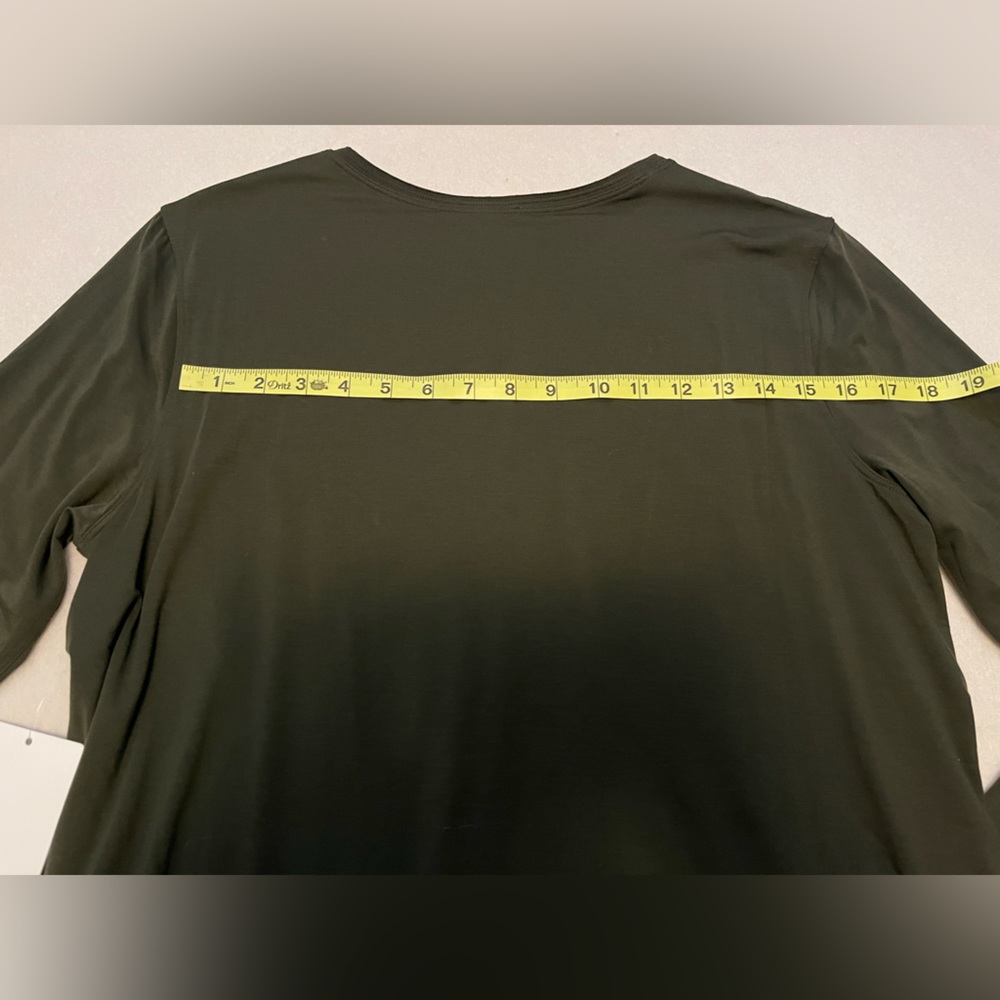 Lululemon Sweetest Day Long Sleeve *Tencel Dark Olive Sz 10 - Picture 6 of 7